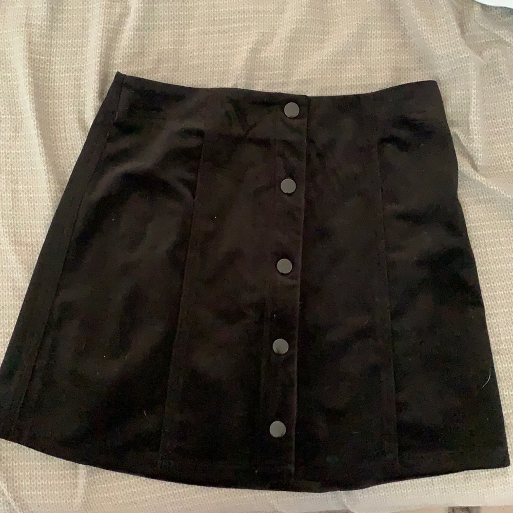 Velvet mini pencil skirt